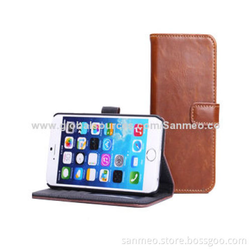 Leather case for iPhone 6, comfortable, waterproof, wallet design, with photo frameNew